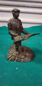 beeld lezende man van brons, Verzamelen, Beelden en Beeldjes, Ophalen of Verzenden