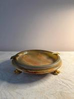 Vintage 60s onyx asbak met messing pootjes, Verzamelen, Rookartikelen, Aanstekers en Luciferdoosjes, *, Gebruikt, Verzenden, *