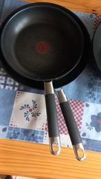 2 TEFAL koekenpannen en 1 wokpan, Pannenset, Gebruikt, Ophalen of Verzenden, Inductieplaat