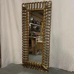 Spiegel – houten lijst goud - 180 x 80 cm - TTM Wonen, Nieuw, 75 tot 100 cm, 150 tot 200 cm, Rechthoekig