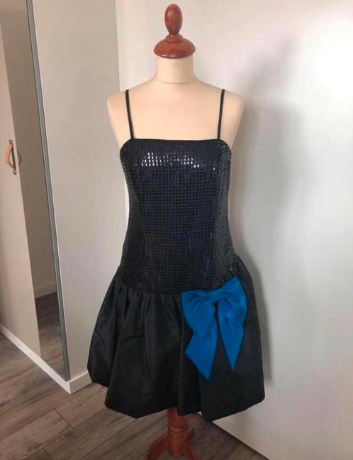 👗 Mt S feestjurk galajurk zwart blauw strik, Kleding | Dames, Gelegenheidskleding, Zo goed als nieuw, Galajurk, Maat 36 (S), Zwart