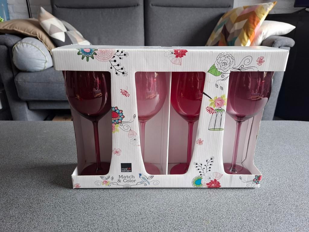 Royal Leerdam Match&Color wijnglazen, Verzamelen, Glas en Borrelglaasjes, Ophalen, Nieuw, Overige typen