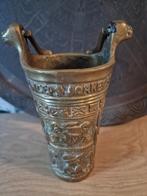 Antieke Bronzen Mortier met Ramskoppen, Antiek en Kunst, Antiek | Koper en Brons, Ophalen of Verzenden, Brons