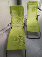 2 RELAX TUINSTOELEN GROEN, Ophalen of Verzenden, Zo goed als nieuw, Kunststof, Verstelbaar