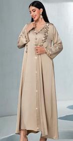 Prachtige kaftan dubai abaya kimono, Ophalen of Verzenden, Nieuw, Beige, Overige typen