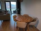 Rhonda eettafel WOOOD massief eikenhout, Ophalen, 100 tot 150 cm, Zo goed als nieuw, Vijf personen of meer