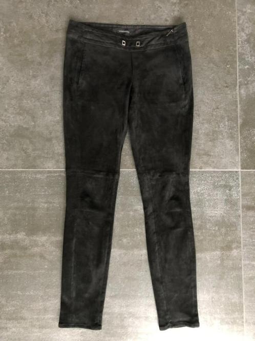 Suéde STRENESSE broek, maat 38, Kleding | Dames, Broeken en Pantalons, Gedragen, Maat 38/40 (M), Zwart, Lang, Verzenden