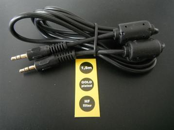 Professionele 3.5mm Jack stereo kabel, verguld, 150cm beschikbaar voor biedingen