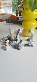 Vintage dieren beeldjes blauw en bruin, Ophalen of Verzenden, Zo goed als nieuw, Dier
