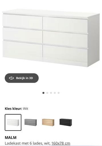 Malm kast IKEA zo goed als nieuw 80,-