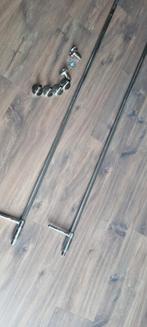 2x stuks RVS Gordijnroedes - 250 cm per stang, Huis en Inrichting, Stoffering | Gordijnen en Lamellen, Ophalen, Gebruikt, Overige kleuren