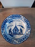 Delfts blauw bord Flora Keramiek Almelo, Antiek en Kunst, Ophalen of Verzenden