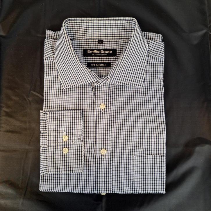 Heren overhemd lange mouw, Emilio Giano, boordmaat 42 (L), Kleding | Heren, Overhemden, Gedragen, Halswijdte 41/42 (L), Ophalen of Verzenden