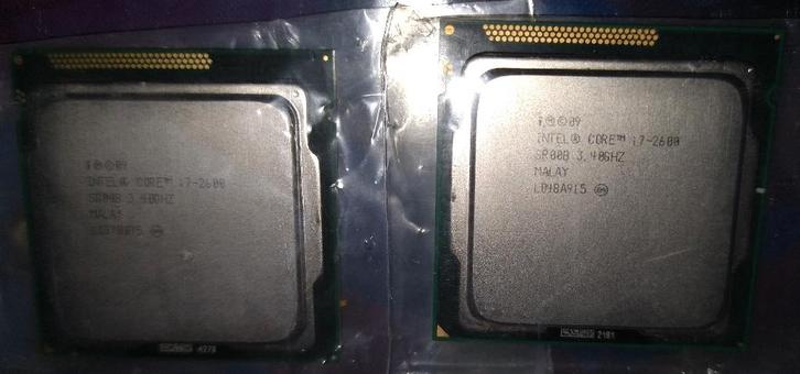 2 stuks i7-2600 processors, Computers en Software, Processors, Gebruikt, Ophalen of Verzenden