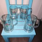 Heineken bierpullen 4 stuks 12 cm hoog 0,25 l, Ophalen, Zo goed als nieuw, Pul(len), Heineken