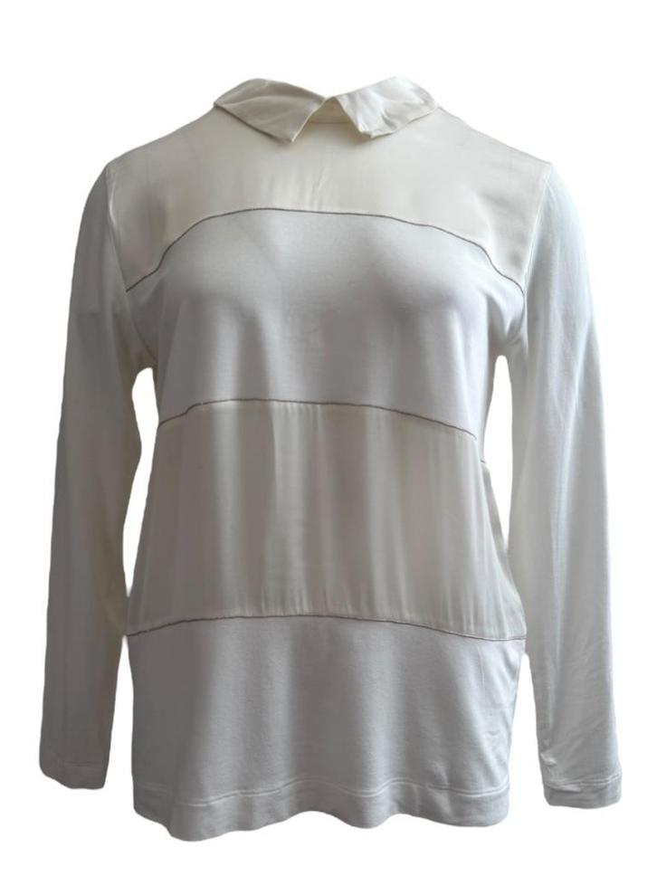 Fabiani Filippi shirt lange mouw M, Kleding | Dames, Truien en Vesten, Zo goed als nieuw, Maat 46/48 (XL) of groter, Wit, Ophalen of Verzenden