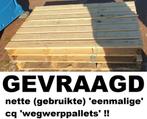 GEVRAAGD GEZOCHT; gebruikte (éénmalige) pallets /wegwerppall, Ophalen, Gebruikt, Minder dan 25 mm, Pallet