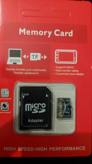 Micro SD 1TB Nieuw + Adapter beschikbaar voor biedingen