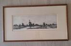 Ets van de molens in Kinderdijk (gesigneerd) izgst, Ophalen