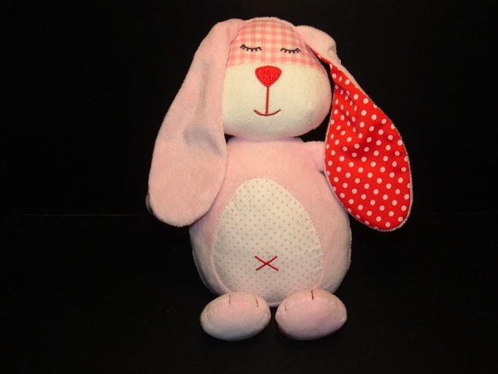 PRENATAL KONIJN MIX MATCH VELOURS ROZE/WIT MET KATOENE, Kinderen en Baby's, Speelgoed | Knuffels en Pluche, Nieuw, Overige typen