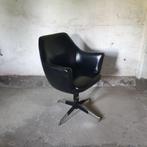 vintage bureaustoel scandinavisch design stoel, Huis en Inrichting, Stoelen, Ophalen, Gebruikt, Zwart, Eén