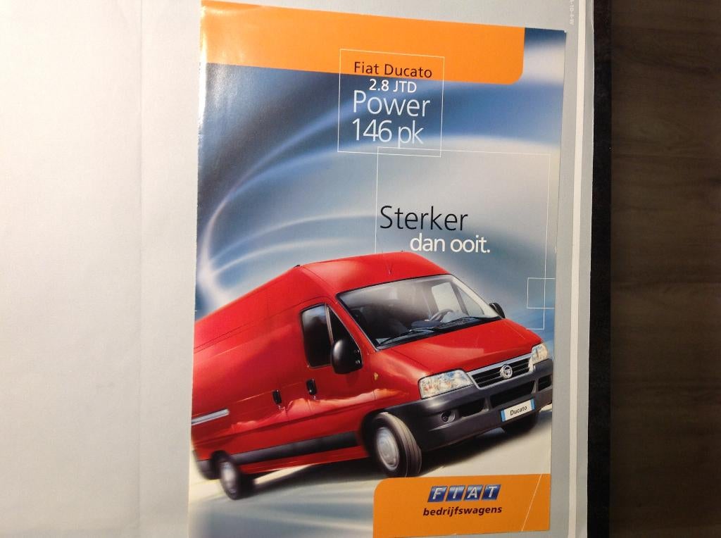 Fiat Ducato 2.8 JTD Power folder NED 4 blz 2004, Ophalen of Verzenden, Nieuw, Overige merken