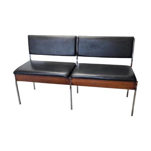 Frans vintage bankje met opbergruimte, jaren 60, Antiek en Kunst, Antiek | Meubels | Stoelen en Banken, Ophalen