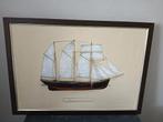 schilderij van houten schip, Ophalen