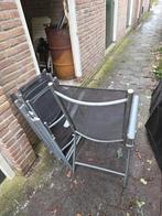 4 Stevige Tuinstoelen - Direct Beschikbaar, Ophalen, Gebruikt, Metaal, Verstelbaar