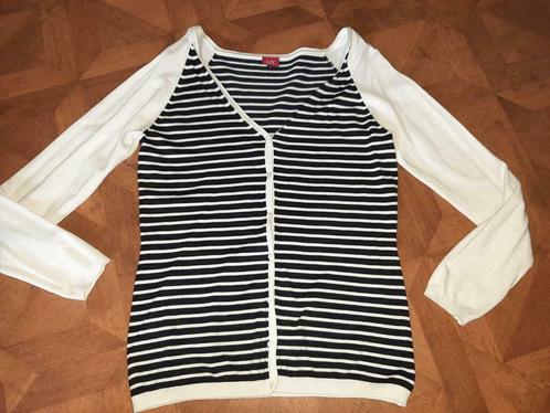 LIV Vest zwart/wit strepen maat M, Kleding | Dames, Truien en Vesten, Zo goed als nieuw, Maat 38/40 (M), Wit, Ophalen of Verzenden