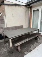 Tuintafel 240 x 100 met natuursteen blad, Tuin en Terras, Ophalen, Zo goed als nieuw, Rechthoekig, Overige materialen