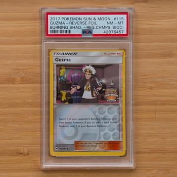 PSA 8 (NM-MT OC) Reverse Foil Guzma - Pokémon regionals beschikbaar voor biedingen