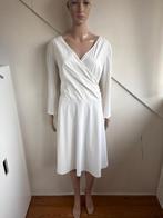Ladress travelstof jurk maat xxl 44 offwhite wit overslag, Wit, Maat 42/44 (L), Ophalen of Verzenden, Zo goed als nieuw
