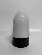 Witte stallamp bakelieten houder vintage industrieel, Ophalen of Verzenden, Gebruikt, Glas, Vintage industrieel