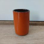 Vintage Oranje Vaasje, Gebruikt, Aardewerk of Porselein, Oranje, Ophalen of Verzenden