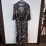 Sallie Sahne, giraffenprint jurk mt 54 met bolero mt 50, Bruin, Jurk, Ophalen of Verzenden, Zo goed als nieuw