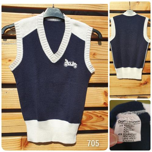 Stijlvolle Vintage spencer met wol - donkerblauw maat 36, Kleding | Dames, Blouses en Tunieken, Zo goed als nieuw, Maat 36 (S)