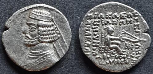 Parthen, Orodes II, Sear 7441, Postzegels en Munten, Munten | Azië, Midden-Oosten, Zilver, Verzenden