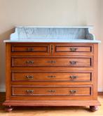 Antieke ladekast / commode  marmer blad, Huis en Inrichting, Kasten | Ladekasten, Ophalen, 50 tot 100 cm, Zo goed als nieuw, 3 of 4 laden