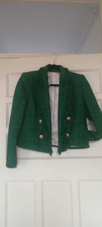 Groen Tweed Jasje - Stijlvol en Tijdloos, Zara, Ophalen of Verzenden, Zo goed als nieuw, Jasje