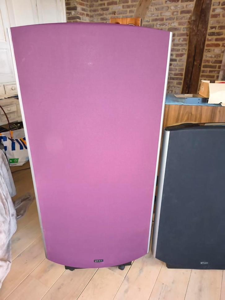 Quad ESL 2905 Electrostatische Luidsprekers in nieuwstaat, Audio, Tv en Foto, Luidsprekers, Gebruikt, Front, Rear of Stereo speakers