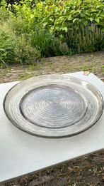 Grote bruine glazen schaal, Ophalen of Verzenden, Zo goed als nieuw, Rond, Glas