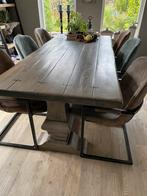 Mooie Eiken Klooster Eettafel 220x100cm, Huis en Inrichting, Ophalen, Gebruikt, 100 tot 150 cm, Eikenhout