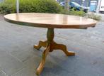 Ronde grenen eettafel met 6 stoelen, Huis en Inrichting, Tafels | Eettafels, Ophalen, Gebruikt, 100 tot 150 cm, Rond