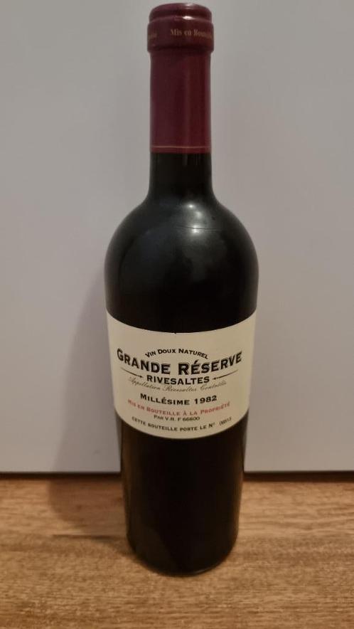 GRANDE RÉSERVE RIVESALTES Vind doux naturel - 1982, Verzamelen, Wijnen, Nieuw, Rode wijn, Frankrijk, Vol, Ophalen of Verzenden