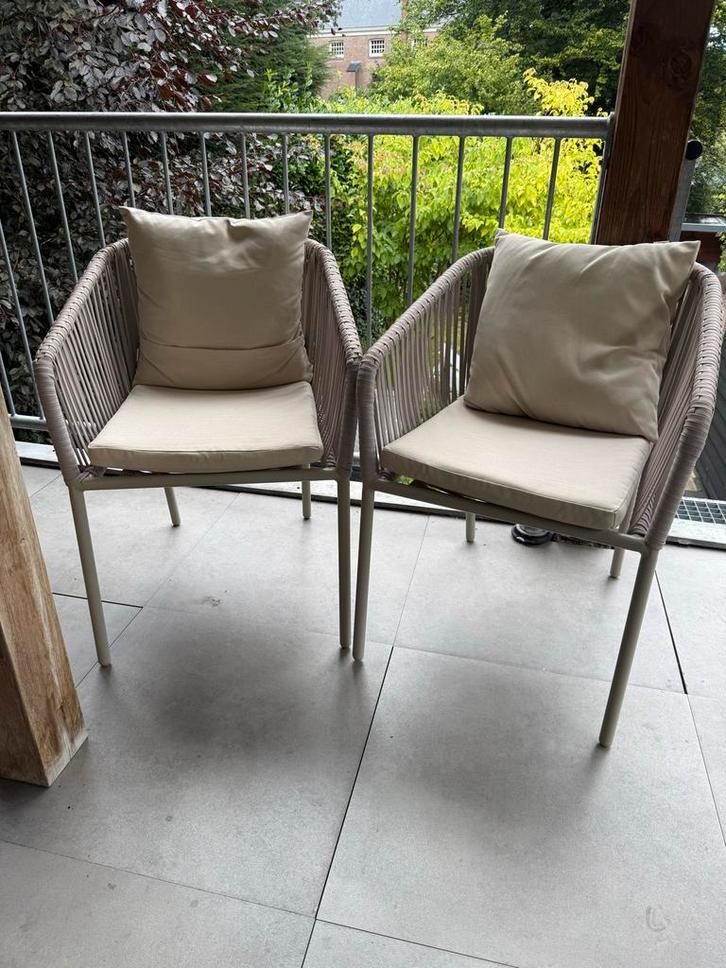 2 Sklum Ahriza Tuinstoelen - Zo goed als nieuw, Huis en Inrichting, Stoelen, Zo goed als nieuw, Twee, Overige materialen, Overige kleuren