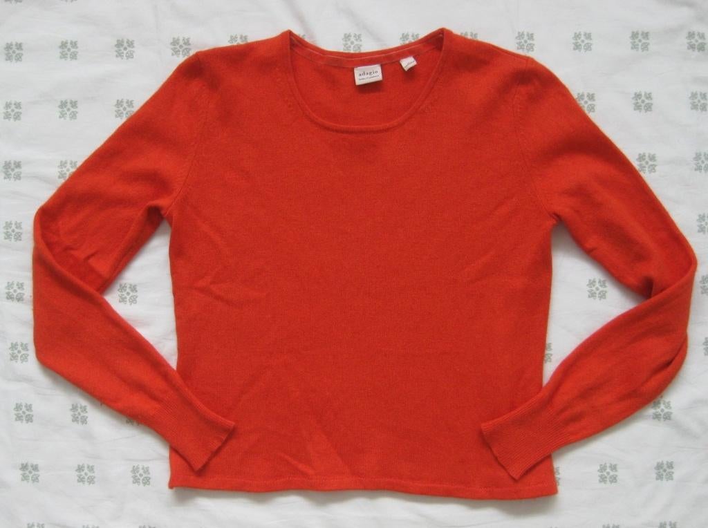 Adagio trui, kasjmier met zijde, heel zacht, oranje, maat S, Kleding | Dames, Adagio, Oranje, Ophalen of Verzenden, Zo goed als nieuw