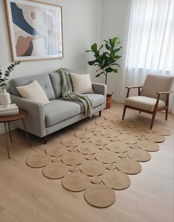 Nieuw!! Handgemaakte jute tapijt zie afmeting 180 x 120 beschikbaar voor biedingen