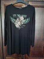Zwarte jurk met tijgerprint, Zwart, Maat 46/48 (XL) of groter, Ophalen of Verzenden, Zo goed als nieuw