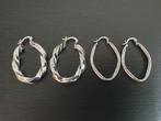 2 paar zilveren grote oorbellen. Gemerkt, Sieraden, Tassen en Uiterlijk, Oorbellen, Ophalen of Verzenden, Zo goed als nieuw, Zilver